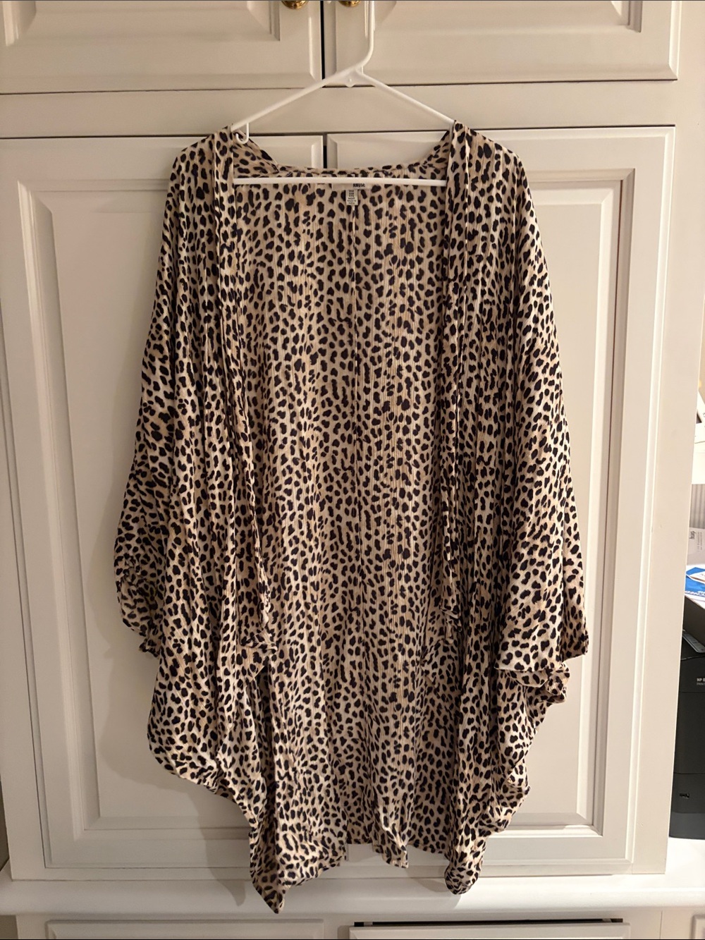 Amuse Society- Leopard Print Open Front Kimono